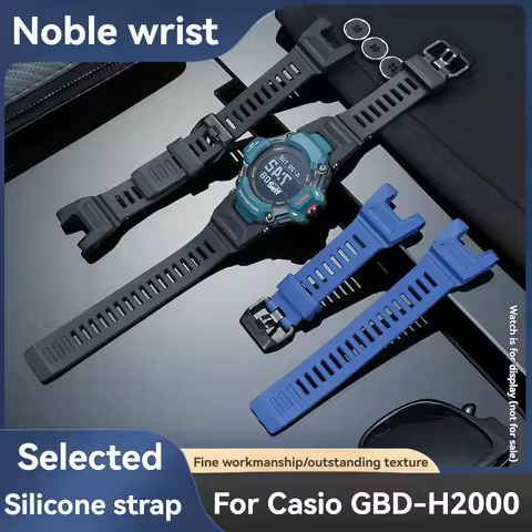 Soft Resin Replacement Watch Band For Casio G-Shock GBD-H2000 G-Squad Move Waterproof Sports Wristba