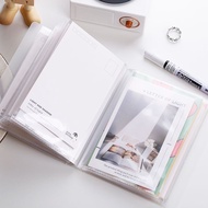 A6 Transparent Cover Frosted Photo Album 40 Pages PP Postcard Storage Book INS Invoice Notes Collect