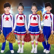 ชุดปอมๆ เด็ก ชุดเชียร์ลีดเดอร์ ชุดเชียร์กีฬาสี พร้อมส่งในไทย  ราคาถูก ชุดเต้นเด็กหญิง เสื้อ กระโปรง  ชุดมือ 1