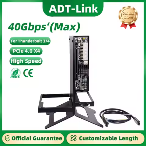 ADT-Link PCIE 3.0 Dock Station for Thunderbolt 3 /4 eGPU External Expansion Supports RTX20 And Above