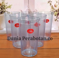 GELAS PLASTIK BENING ALEXISH 400ML (12PCS) GELAS KRISTAL BENING BERKUALITAS TINGGI BISA COD