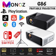 💝5 Years Warranty 💝Monoz 6000 lumens G86 Projector FULL HD 1080P Android Mini Projector WIFI LCD A80 Protable Projector