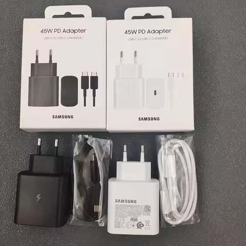 Samsung S25 S24 FE 45W PD Charger Super Fast Charging For Galaxy S23 Ultra Plus A56 C55 F56 M56 EU/U