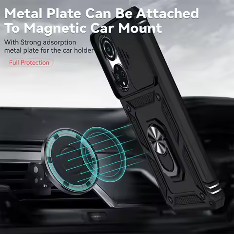 Honor X7 CMA LX1 LX2 LX3 Case Shockproof Magnetic Metal Ring Holder Armor Hard Cover Phone Case for 