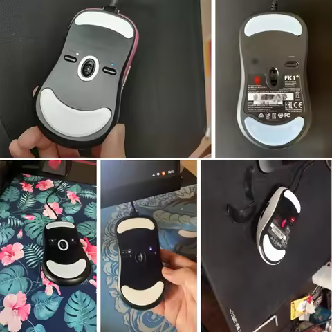 1Set Mouse Feet Mouse Skates Sticker Pad Rounded Glides Curved Edges Replacement for Zowie AM ZA11 Z