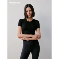 PRIMECORE 丨 P.C RIB Four Seasons Small Round Neck Threaded Slim-fit T-Shirt Women Summer TW15-FRS