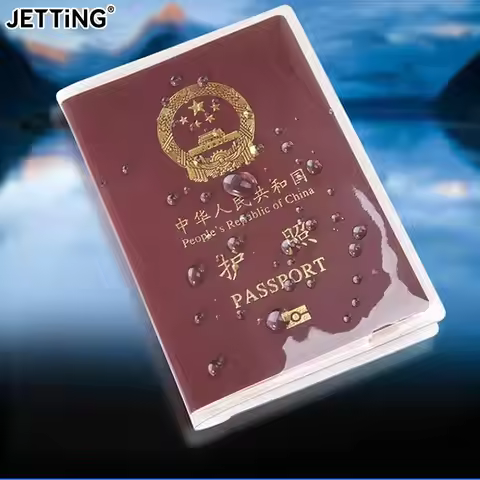 1pc Travel Waterproof Dirt Passport Holder Cover Wallet Transparent PVC ID Card Holders Business Cre