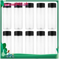 10Pcs 400Ml/13.5Oz Plastic Juice Bottle Transparent Coarse Cereals Storage Container Beverage Bottle