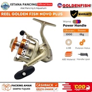 Reel Pancing Golden Fish Novo Plus 1000 3 Ball Bearing Spool Metal