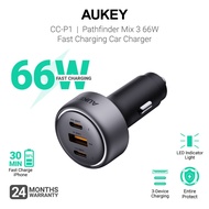 Aukey CC-P1 Pathfinder Mix 3 66W Fast Charging Car Charger for Laptop & Mobile Devices (24 Months Wa