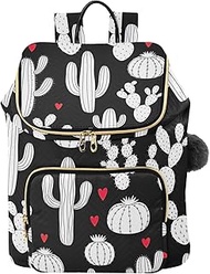 Cactus Black Woman Light Medium Backpack, 15L Womens Travel Backpack
