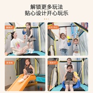 Trampoline Children's Home Square Belt Protecting Wire Net Spring Trampoline Baby Slide (Toys) Tramp