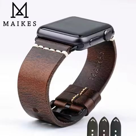 Top Leather Strap For Apple Watch Band 46mm 45mm 41mm 44mm 40mm Series 10 9 8 SE 5 4 iWatch Bracelet
