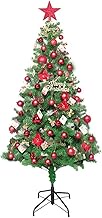Christmas Trees Artificial Christmas Trees 6ft/1.8m Deluxe Alpine Xmas/Artificial Pencil Christmas Tree Holiday Decoration/Metal Sta(Christmas tree gifts) (1.8m) The New