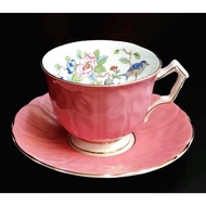 Aynsley 🇬🇧 Made in England Pink Pembroke Bone China Crocus Cup & Saucer