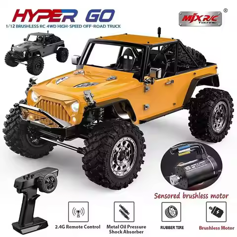 MJX Hyper Go H12Y+ 1/12 4WD RC Car Professional Off-Road Racing 12km/H Sensored Brushless Motor 2.4G