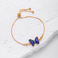 Hyl Jewelry 633B Wanita Gelang Titanium Bangle Bracelet Four Leaf Clover Terbaru Anti Karat Dan Kero