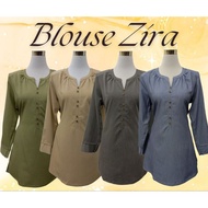 blouse femina (ZIRA) style denim pendek simple