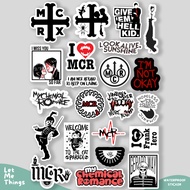 HP MCR Band Stickers Rock Band Stickers Anti-Fade Waterproof Stickers Laptop Helmethps are cut