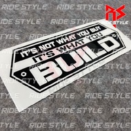 IT'S NOT WHAT YOU BUY IT'S WHAT YOU BUILD 4X4 Off Road Car Sticker Truck Triton Navara Hilux Ranger 