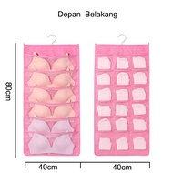 Inaso Gantungan Pakaian Dalam Kain Organizer Underwear 2 Sisi Hanging Multifunction Waterproof Bisa