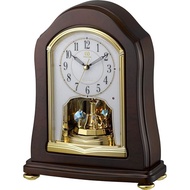 Rhythm (RHYTHM) radio clock table clock RHG-S53 crystal rotating decorative wooden frame 4RY688HG06