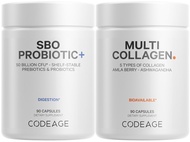 Codeage Multi Collagen Protein Capsules 5 Types, Ashwagandha Withania Somnifera & Organic Amla Berry