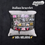 Nadeldza Set Italian Bracelet Aesthetic Stainless Steel Italian Bracelet
