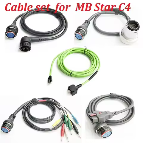 MB STAR C4 C5 OBD2 connection cables 38PIN/14PIN 16/4PIN OBD2 testing cable Net LAN cable quality MB