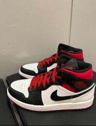 🔥Jordan Air Jordan 1 Mid “Gym Red” 中筒 復古籃球鞋 黑白紅 男款