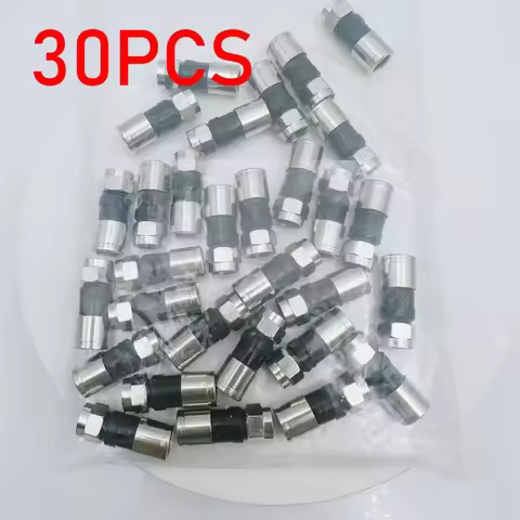 75-5 F Type Compression Connector for Signal Amplifier CATV RG6 Black Coaxial Cable F Type TV Connec