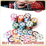 [Clearance] 14g Premium Poker Chips Poker Set Monte Carlo Texas hold 'em Poker Card Casino Chip Clay