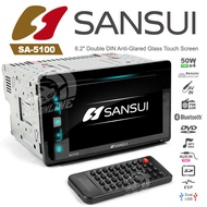 SANSUI SA-5100 6.2" WVGA Double DIN Anti-Glared Glass Touch Screen CD/VCD/DVD/USB/AUX-IN/Bluetooth C