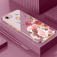 Casing OPPO F5 OPPO F7 F5 Youth F9 PRO Phone Case butterfly Rose Soft Shell Electroplated Silicone Shock Protection Case New Style Design