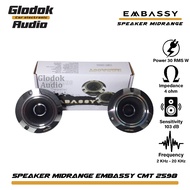 Dome tweeter 4" Titanium Embassy CMT 2598 Car Midrange Speaker/