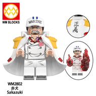 Lego Anime One Piece Red Dog Luffy Robin Zoro Figurine Building Blocks Toy Model Display Stand Suppo