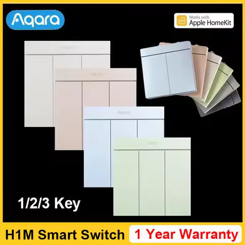 Original Aqara H1M Switch Zigbee 3.0 Smart Wall Switch With Neutral Wireless Key Light Switch Multip