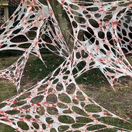 Halloween Scene Decoration Fake Spider Web with Holes