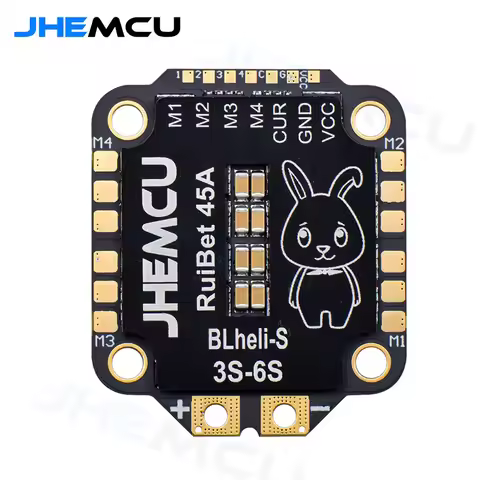 JHEMCU RuiBet 45A 55A BLHELI_S Dshot600 3-6S Tanpa Sikat 4in1 ESC 30X30mm untuk FPV Gaya Bebas Penge