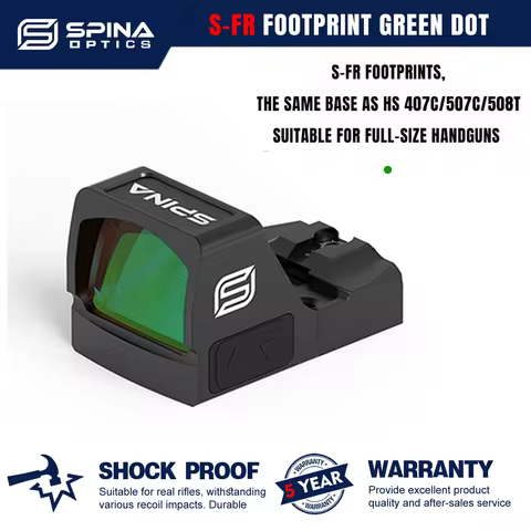 SPINA OPTICS Shake Awake Green Dot Sight S-FR Footprint Pistol HS 407C/507C/507T w 20mm Picatinny Ra