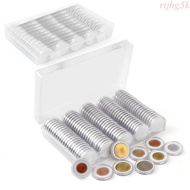 100 Adjustable Coin Protection Cases - Commemorative Coin Storage Box - Circular Coin Box - Coin Sto