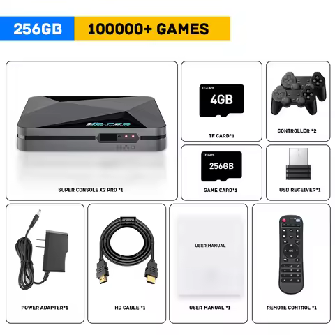 KINHANK Super Console X2 Pro Game Box Retro Video Game Console 60000 Video Games for ARCADE/MAME/DC/