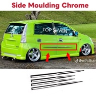 Side Moulding Chrome Door Lining Chrome Body Lining Chrome Perodua Myvi / Lagi Best / Icon / Bezza /