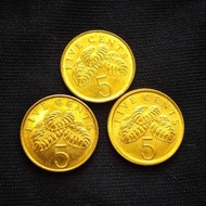Koin asing Singapura 5 cent