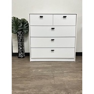 ROAM Perabot 2 Over 3 Chest Drawer 5 Layer with black handle Almari Wardrobe Kabinet MALM IKEA Hallway Storage Cupboard White Oak Brown Color 3 Tier 4 Layer Chest Drawer Murah