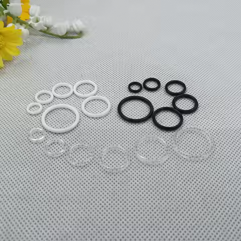 Inner Diameter 0.6 0.8 1cm 50PCS White Black Transparent Plastic Circle Hard Circle DIY Bra Buckle M