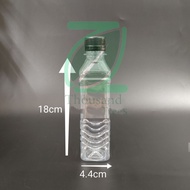 250ML Empty Water Bottle square ((165PCS)) Air Botol Kosong including black cap