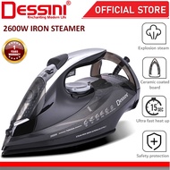 DESSINI ITALY 2600W Electric Ceramic Soleplate Garment Steam Iron Sprayer Steamer Clothes Brush / Se