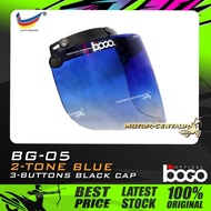 BOGO VISOR BG-05 2-TONE 2TONE BLUE, BLACK-CAP FOR MS88, MHR, SGV