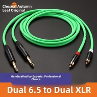 Choseal | Dual 6.5mm to Dual RCA Audio Cable 6.35mm 2-Pin 2 Pair